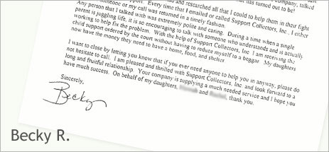 Photo of Becky R., a Support Collectors Success Story