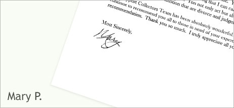 Photo of Mary P., a Support Collectors Success Story