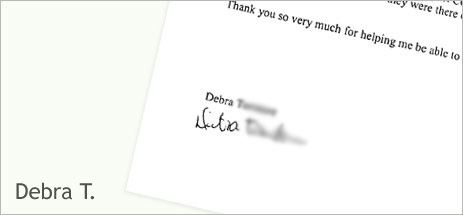Debra T's letter