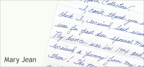 Mary Jean's letter