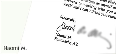 Naomi M's letter