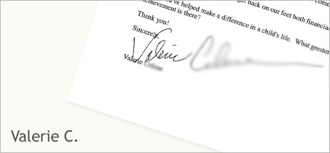 Valerie C's letter